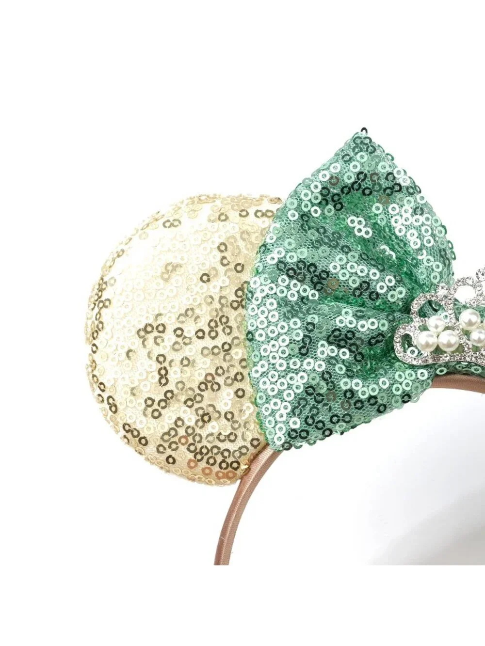 Women Gold Shiny Bow Mickey Mouse Hair Headband For Cosplay